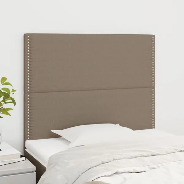 Gossi tablii de pat, 2 buc, gri taupe, 90x5x78/88 cm, textil