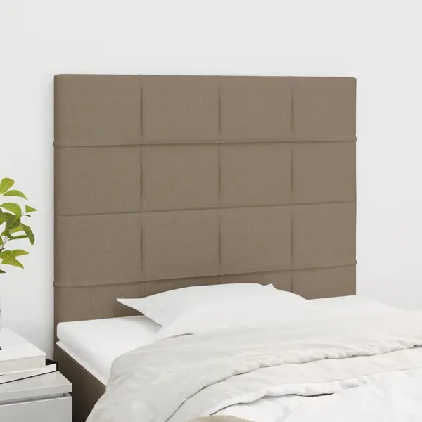 Gossi tablii de pat, 2 buc, gri taupe, 90x5x78/88 cm, textil