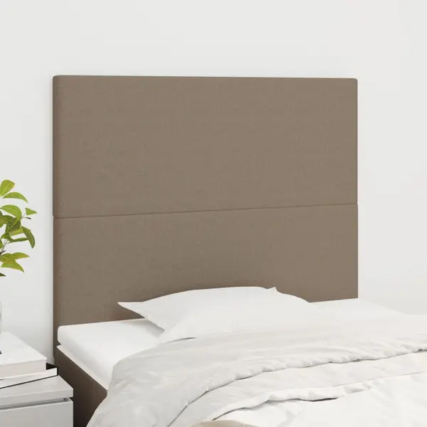 Gossi tablii de pat, 2 buc, gri taupe, 90x5x78/88 cm, textil