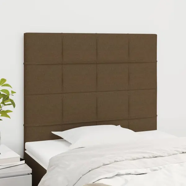Gossi tablii de pat, 2 buc, maro inchis, 100x5x78/88 cm, textil