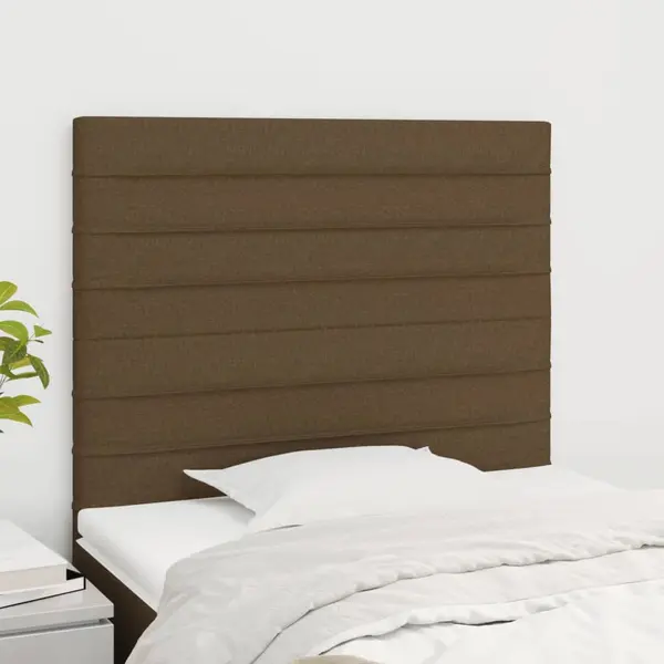 Gossi tablii de pat, 2 buc, maro inchis, 80x5x78/88 cm, textil