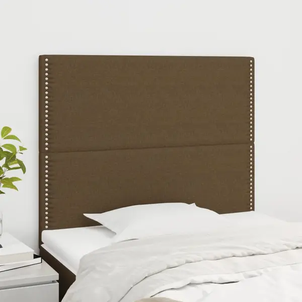Gossi tablii de pat, 2 buc, maro inchis, 90x5x78/88 cm, textil