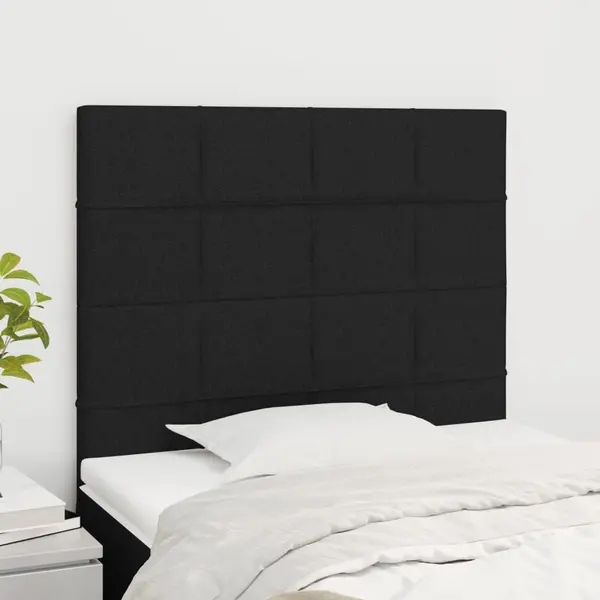 Gossi tablii de pat, 2 buc, negru, 100x5x78/88 cm, textil