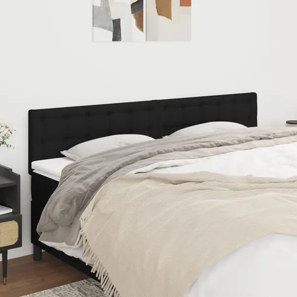 Gossi tablii de pat, 2 buc, negru, 80x5x78/88 cm, textil