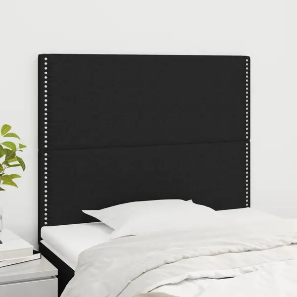 Gossi tablii de pat, 2 buc, negru, 80x5x78/88 cm, textil