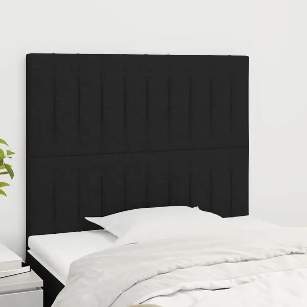 Gossi tablii de pat, 2 buc, negru, 80x5x78/88 cm, textil