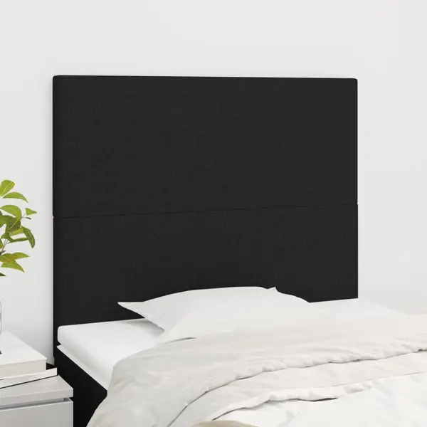 Gossi tablii de pat, 2 buc, negru, 90x5x78/88 cm, textil