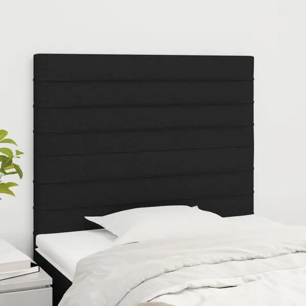 Gossi tablii de pat, 2 buc, negru, 90x5x78/88 cm, textil