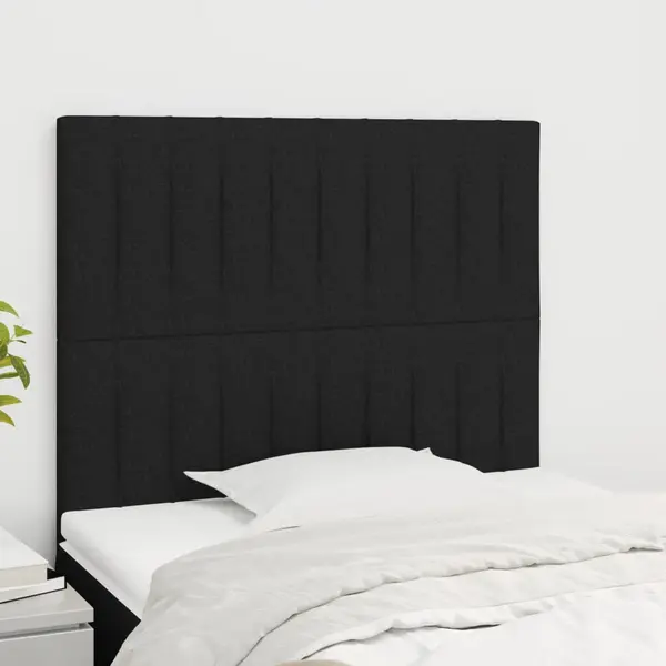 Gossi tablii de pat, 2 buc, negru, 90x5x78/88 cm, textil