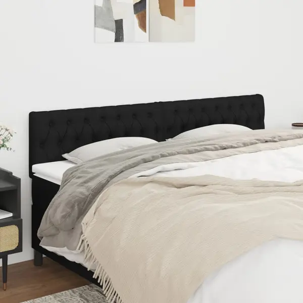 Gossi tablii de pat, 2 buc, negru, 90x7x78/88 cm, textil