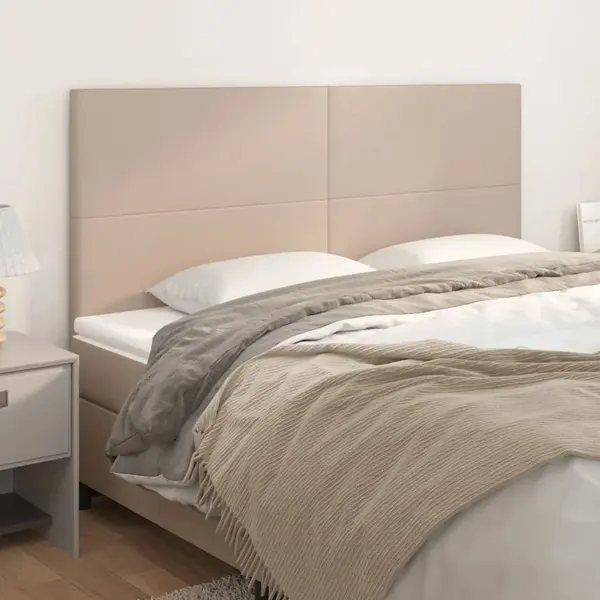 Gossi tablii de pat 4 buc, cappuccino 90x5x78/88 cm piele ecologica