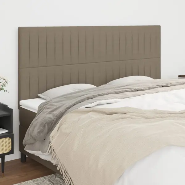 Gossi tablii de pat, 4 buc, gri taupe, 100x5x78/88 cm, textil
