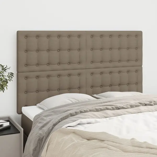 Gossi tablii de pat, 4 buc, gri taupe, 72x5x78/88 cm, textil