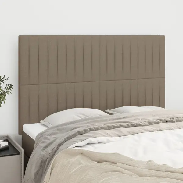 Gossi tablii de pat, 4 buc, gri taupe, 72x5x78/88 cm, textil