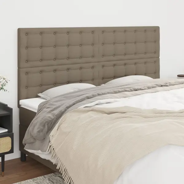 Gossi tablii de pat, 4 buc, gri taupe, 80x5x78/88 cm, textil