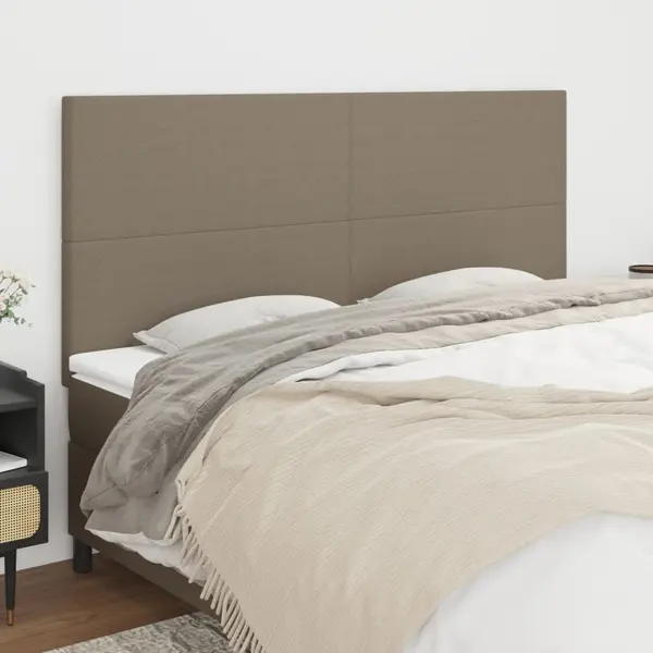 Gossi tablii de pat, 4 buc, gri taupe, 90x5x78/88 cm, textil
