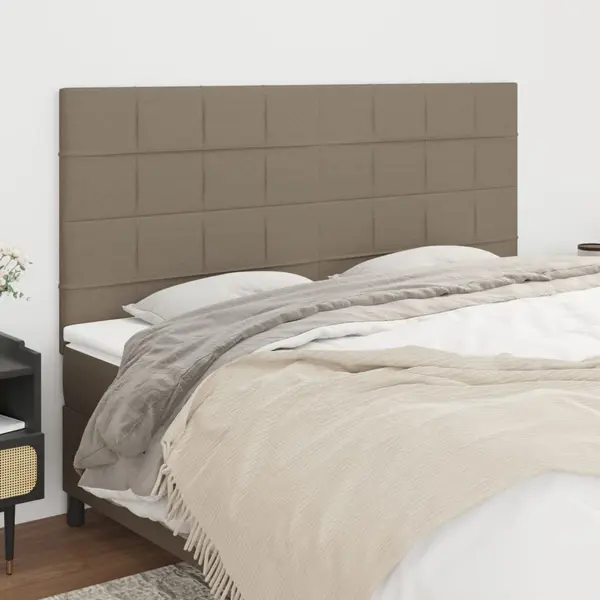 Gossi tablii de pat, 4 buc, gri taupe, 90x5x78/88 cm, textil