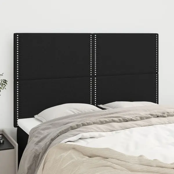 Gossi tablii de pat, 4 buc, negru, 72x5x78/88 cm, textil