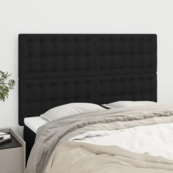 Gossi tablii de pat, 4 buc, negru, 72x5x78/88 cm, textil