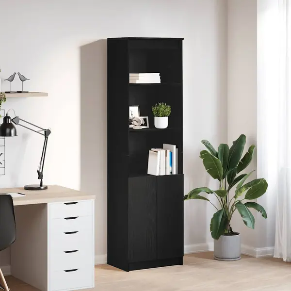 Gossi tablou stejar negru 50x35x180 cm lemn prelucrat