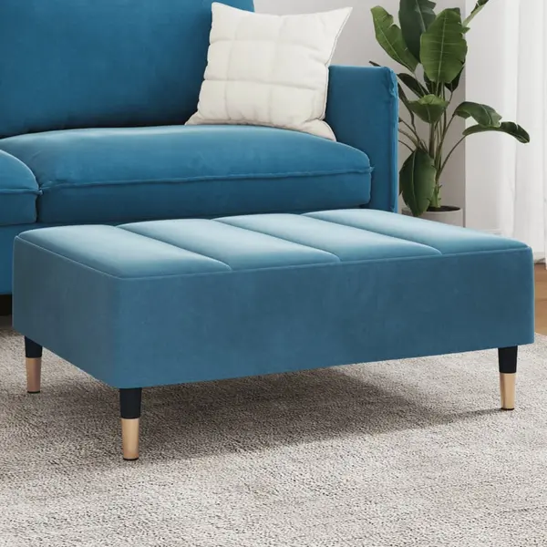 Gossi taburet, albastru, 77x55x31 cm, catifea