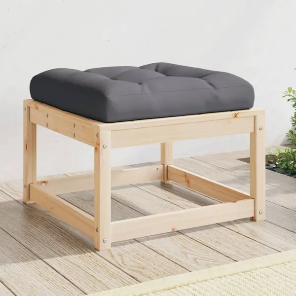 Gossi taburet de gradina cu perne, lemn masiv de pin