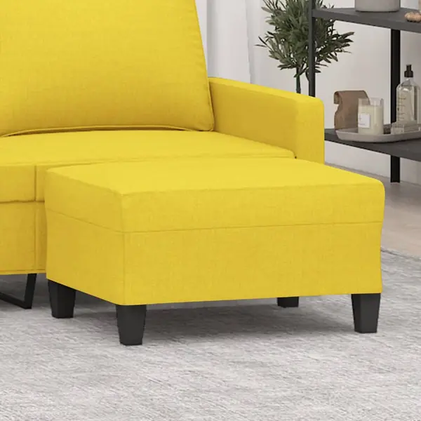 Gossi taburet, galben deschis, 70x55x41 cm, material textil