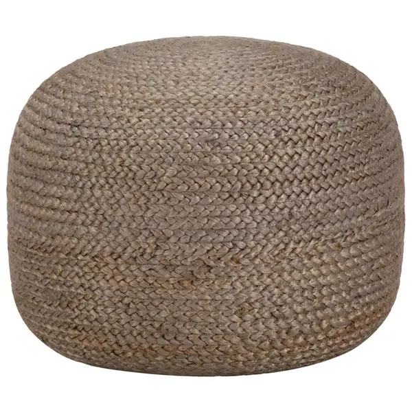 Gossi taburet lucrat manual, gri deschis, 45 x 30 cm, iuta