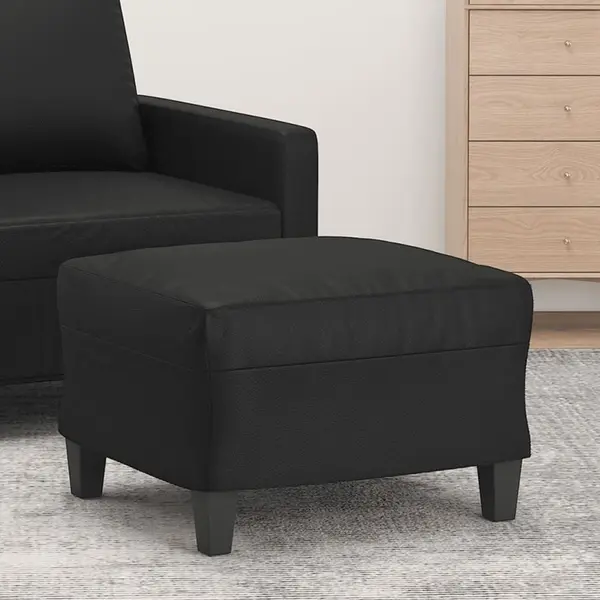 Gossi taburet, negru, 60x50x41 cm, piele ecologica