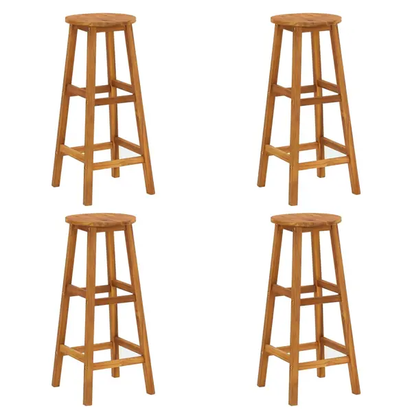Gossi taburete de bar, 4 buc., lemn masiv de acacia