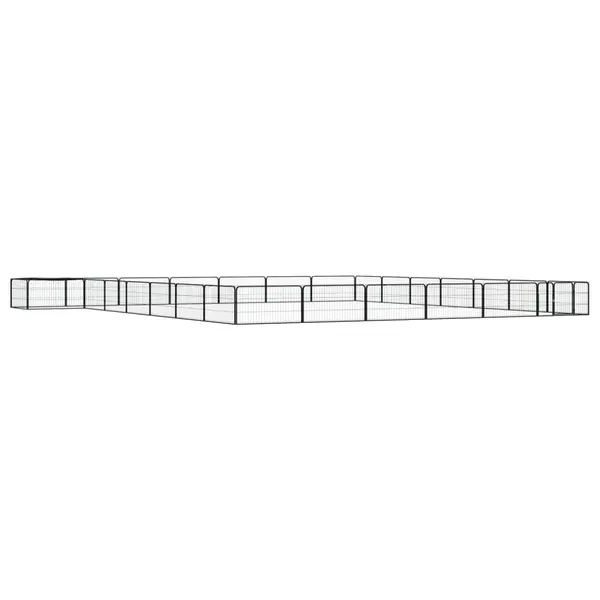 Gossi tarc caini 28 panouri negru 100x50 cm otel vopsit electrostatic