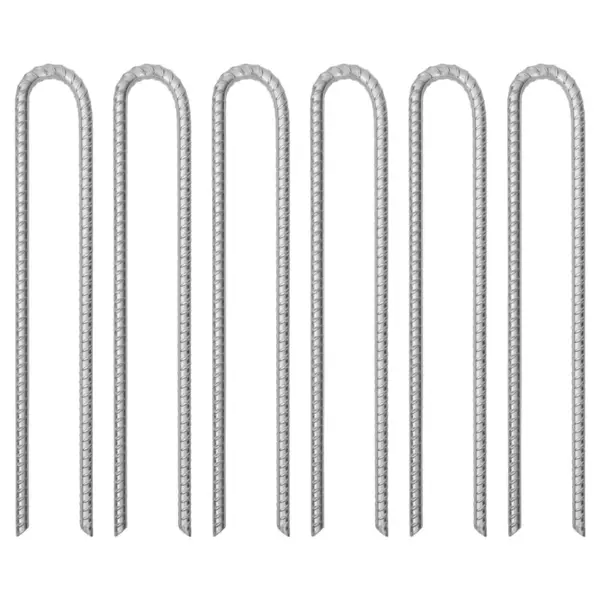 Gossi tarusi de cort, 6 buc., 41,5 cm, Ø12 mm, otel galvanizat