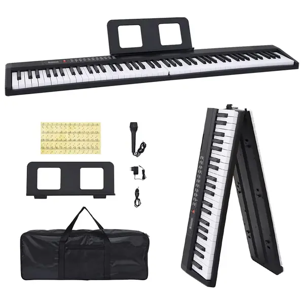 Gossi tastatura electrica pian cu 88 taste cu suport muzica pliabila