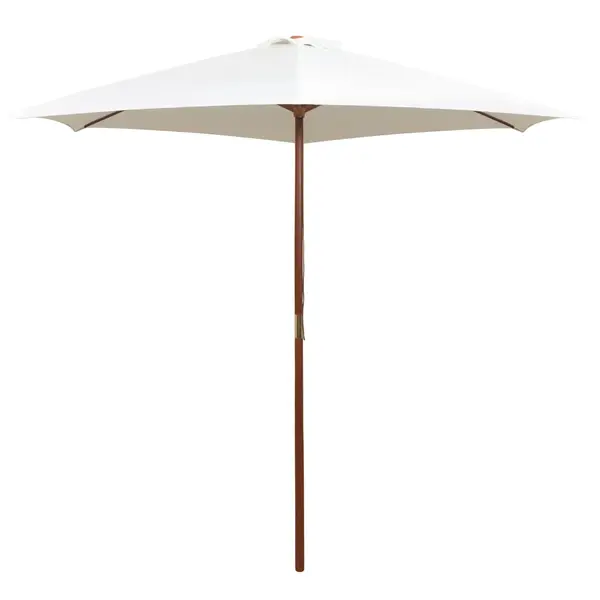 Gossi umbrela de soare cu stalp de lemn 270 x 270 cm, alb crem