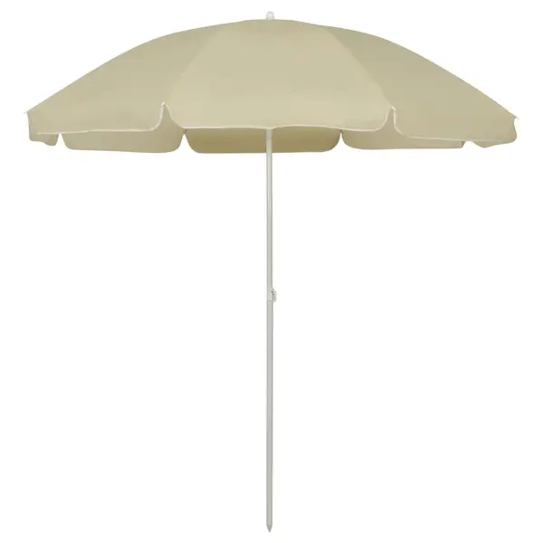 Gossi umbrela de soare de plaja, galben nisipiu, 240 cm