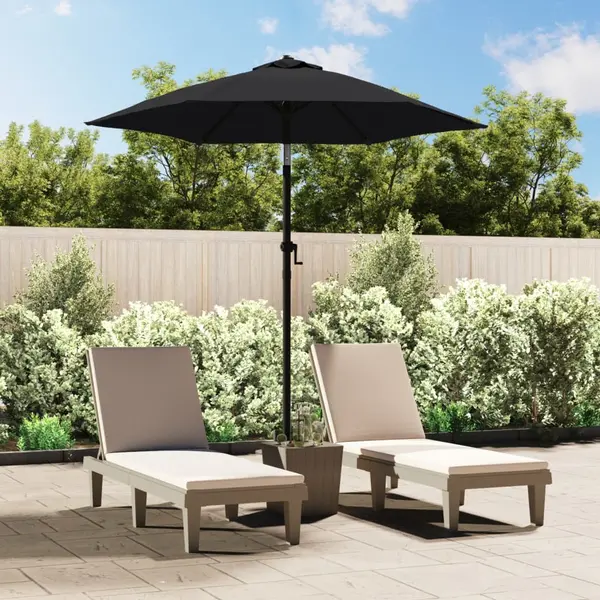 Gossi umbrela de soare, negru, 200 x 224 cm, aluminiu