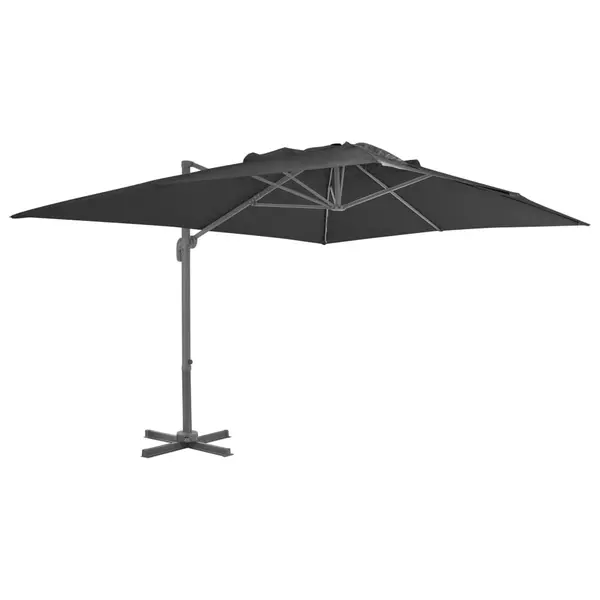 Gossi umbrela in consola cu stalp din aluminiu, 400x300 cm, antracit