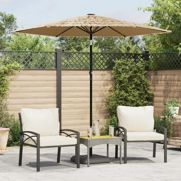 Gossi umbrela soare de gradina cu stalp din otel, maro 223x223x213 cm