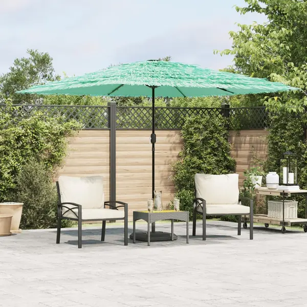 Gossi umbrela soare de gradina cu stalp din otel verde 290x290x238 cm