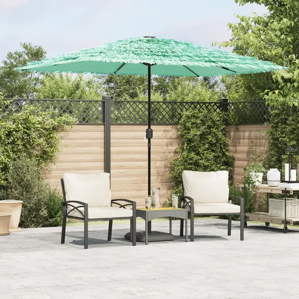 Gossi umbrela soare de gradina cu stalp din otel verde 300x200x250 cm