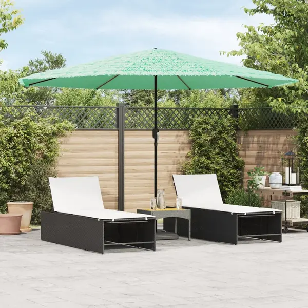 Gossi umbrela soare de gradina stalp din lemn verde 388x388x248 cm