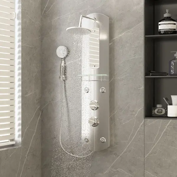 Gossi unitate panou de dus, arginitiu, 25x43x110 cm