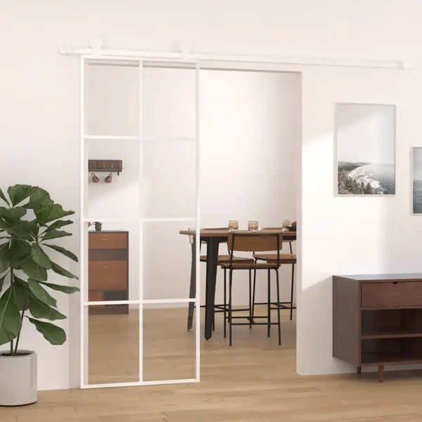 Gossi usa glisanta, alb, 76x205 cm, sticla esg si aluminiu