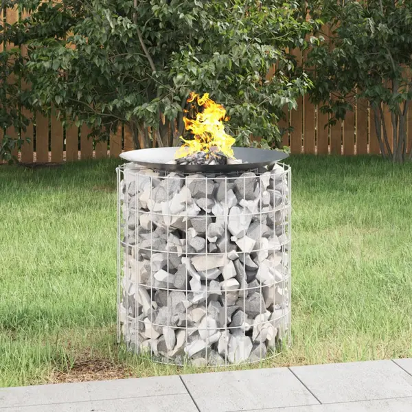 Gossi vatra de foc din gabion Ø 50 cm fier galvanizat