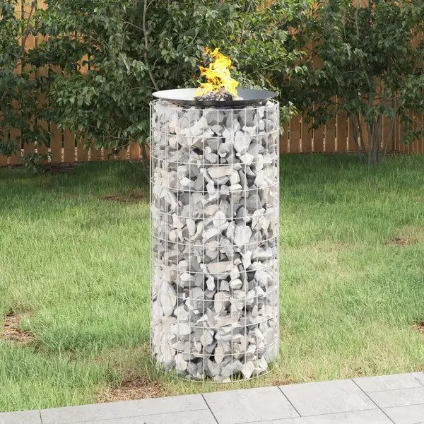 Gossi vatra de foc din gabion Ø 50 cm fier galvanizat