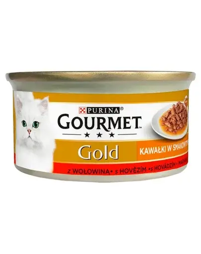 GOURMET Gold Sauce Delights Hrana umeda cu vita pentru pisici adulte 85 g