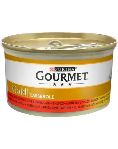 Gourmet Gold vită și pui în sos tomat 85 g