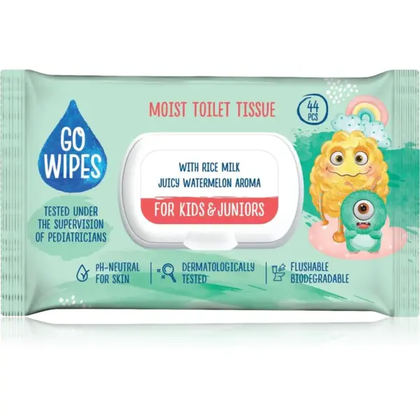 GoWipes For Kids & Juniors hârtie igienică umedă pentru piele sensibila pentru copii 44 buc