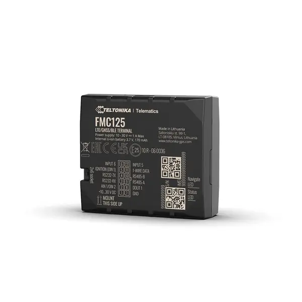 GPS Tracker auto Teltonika FMC125 bluetooth, LTE CAT1, acumulator de rezerva 170 mAh, GSM 4G