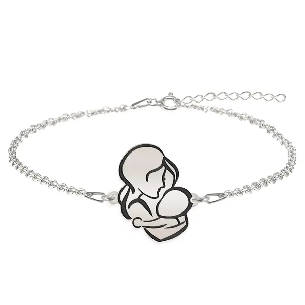 Grace - Bratara personalizata mama si bebe din argint 925